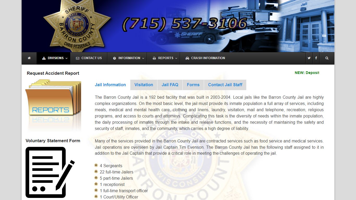 Jail | Barron County Sheriffs Department